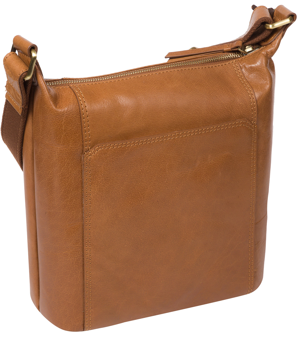 'Yasmin' Dark Tan Leather Cross Body Bag