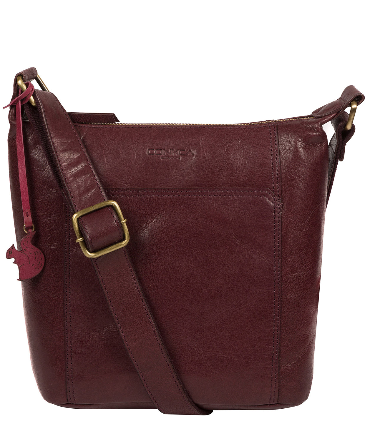 Purple Leather Crossbody Bag 'Yasmin' by Conkca London – Pure Luxuries ...