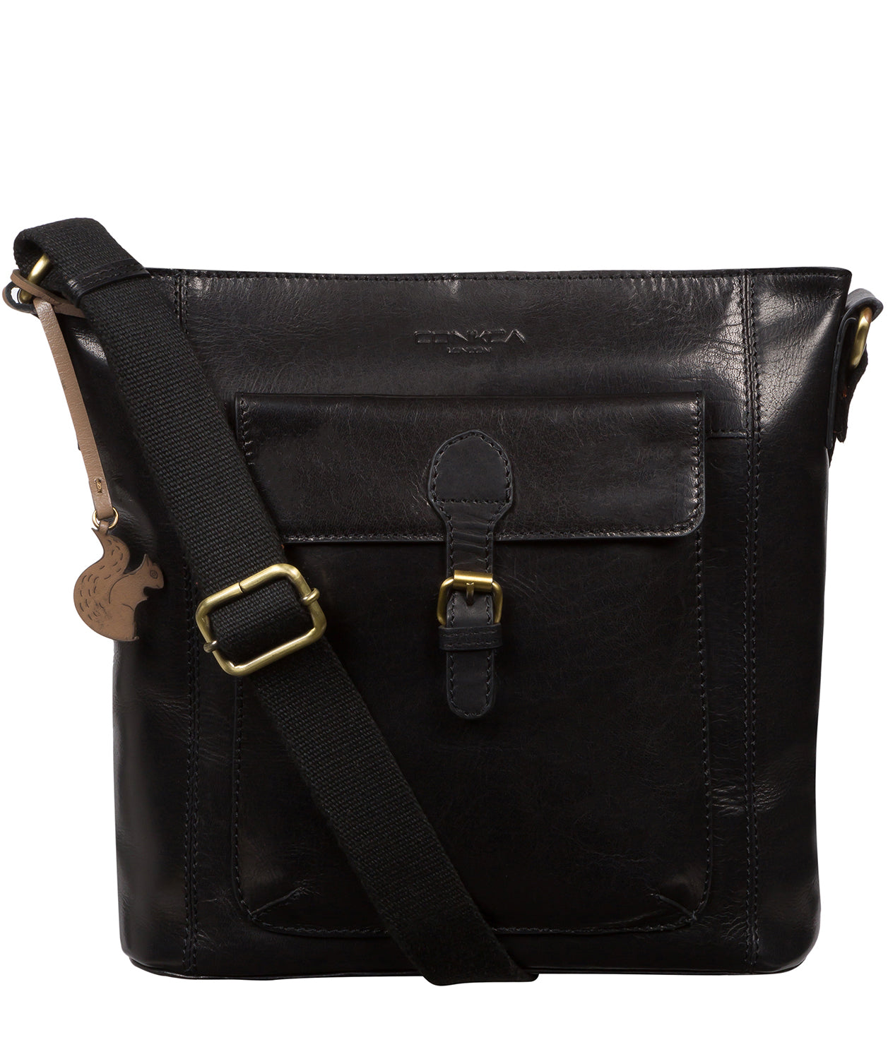 Conkca London Originals Collection #product-type#: 'Vonda' Black Leather Cross Body Bag