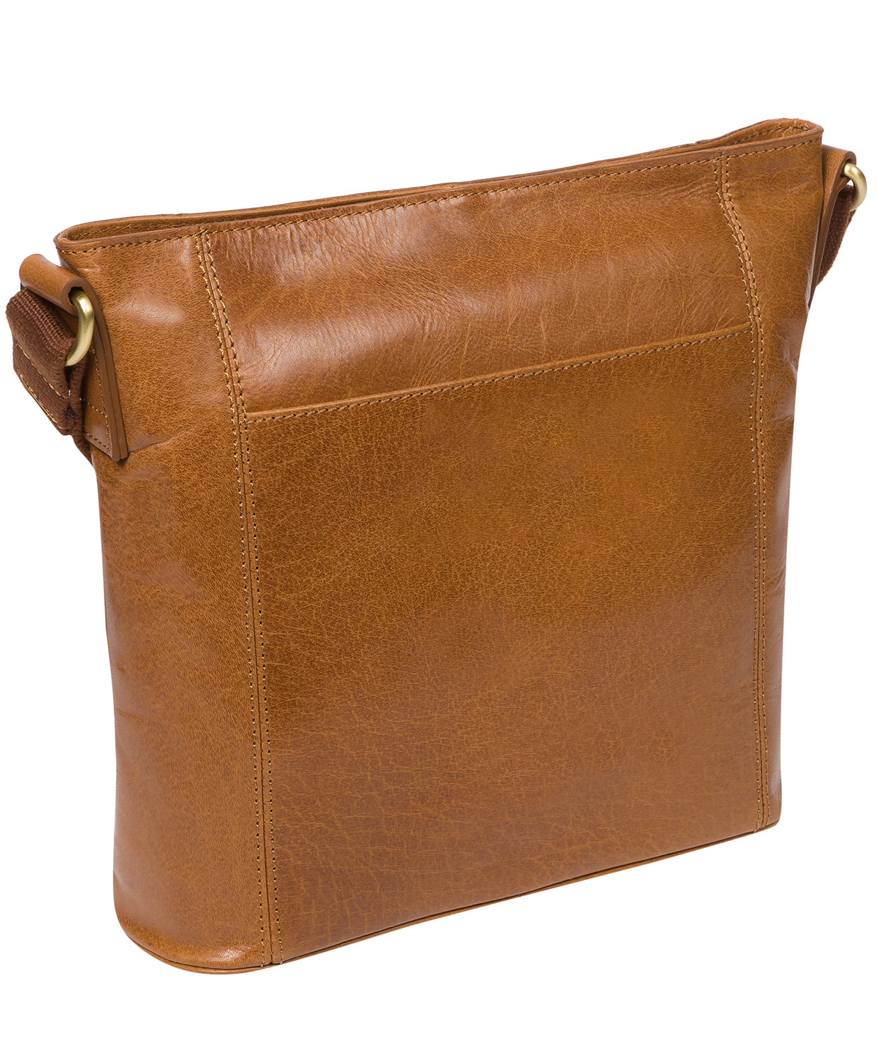 'Vonda' Dark Tan Leather Cross Body Bag