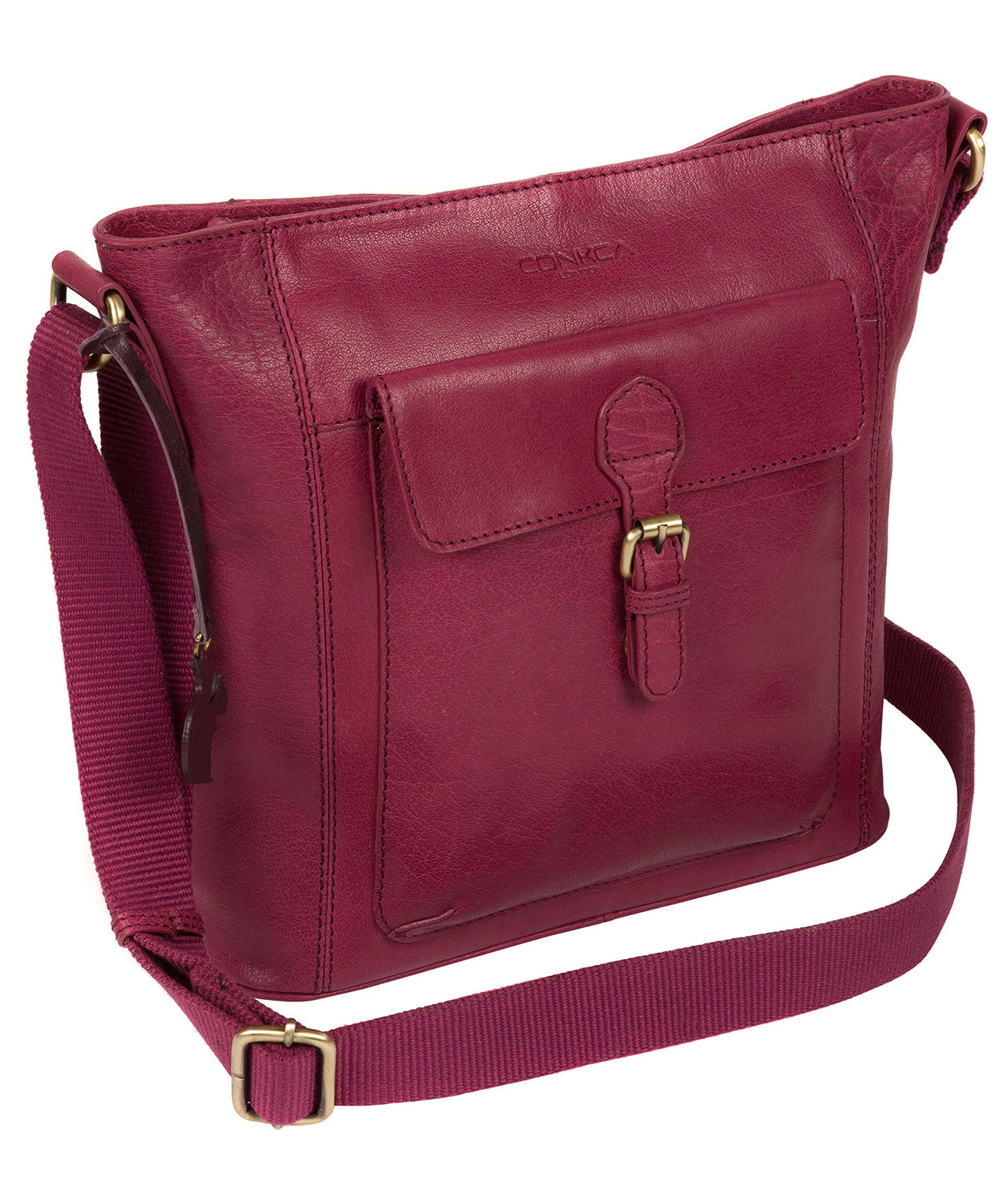 'Vonda' Orchid Leather Cross Body Bag image 3