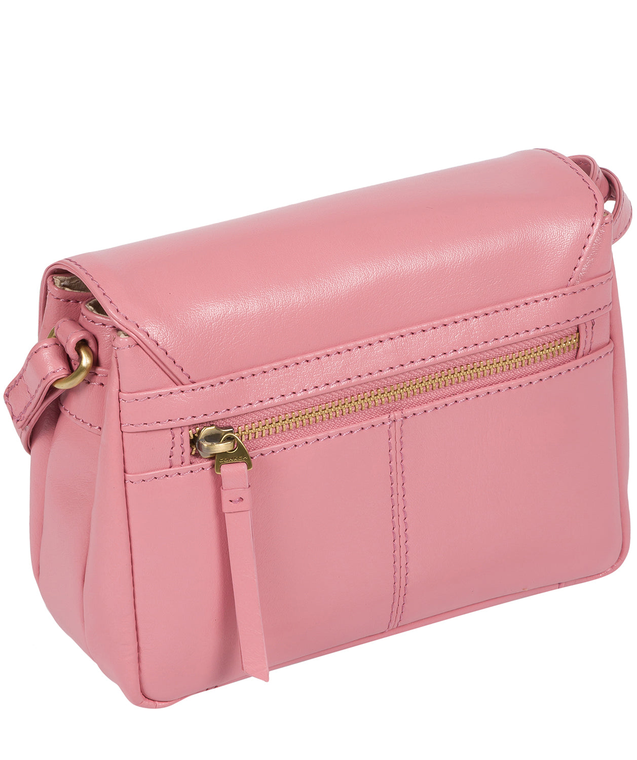 'Marta' Blush Leather Cross Body Bag