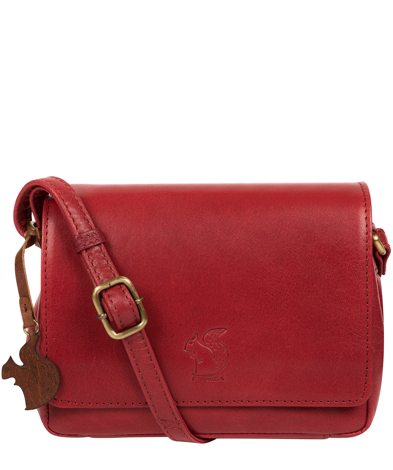 'Marta' Chilli Pepper Leather Cross Body Bag image 1