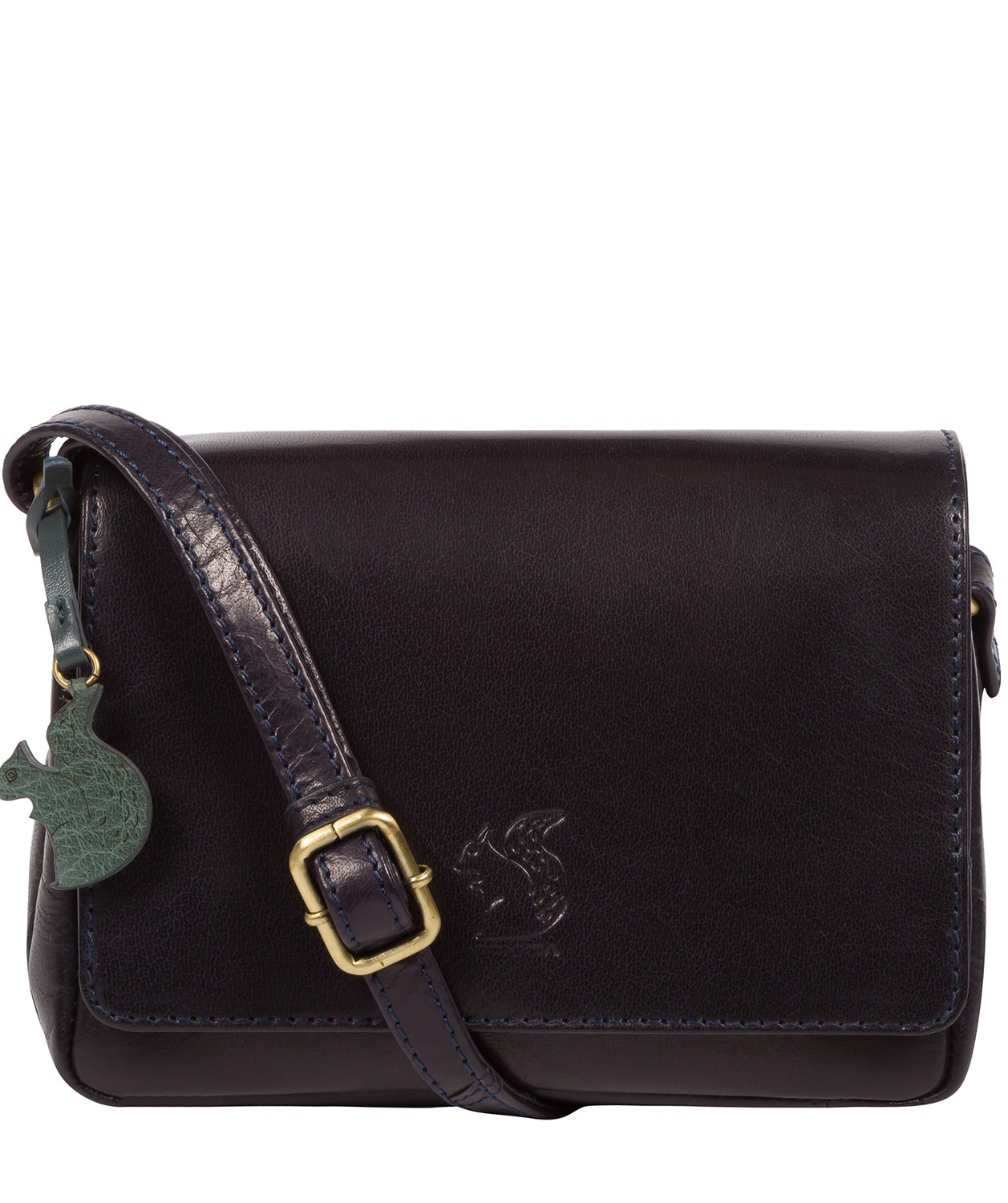 'Marta' Navy Leather Cross Body Bag