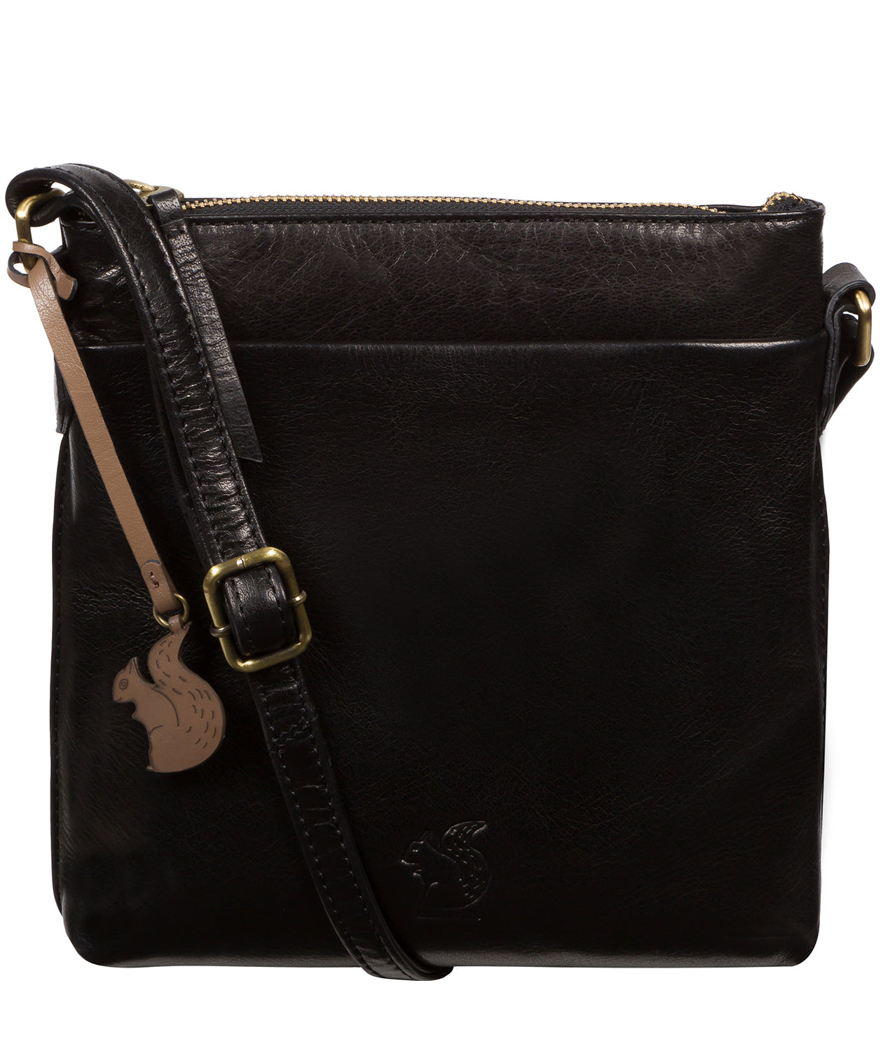 'Nikita' Black Leather Cross Body Bag