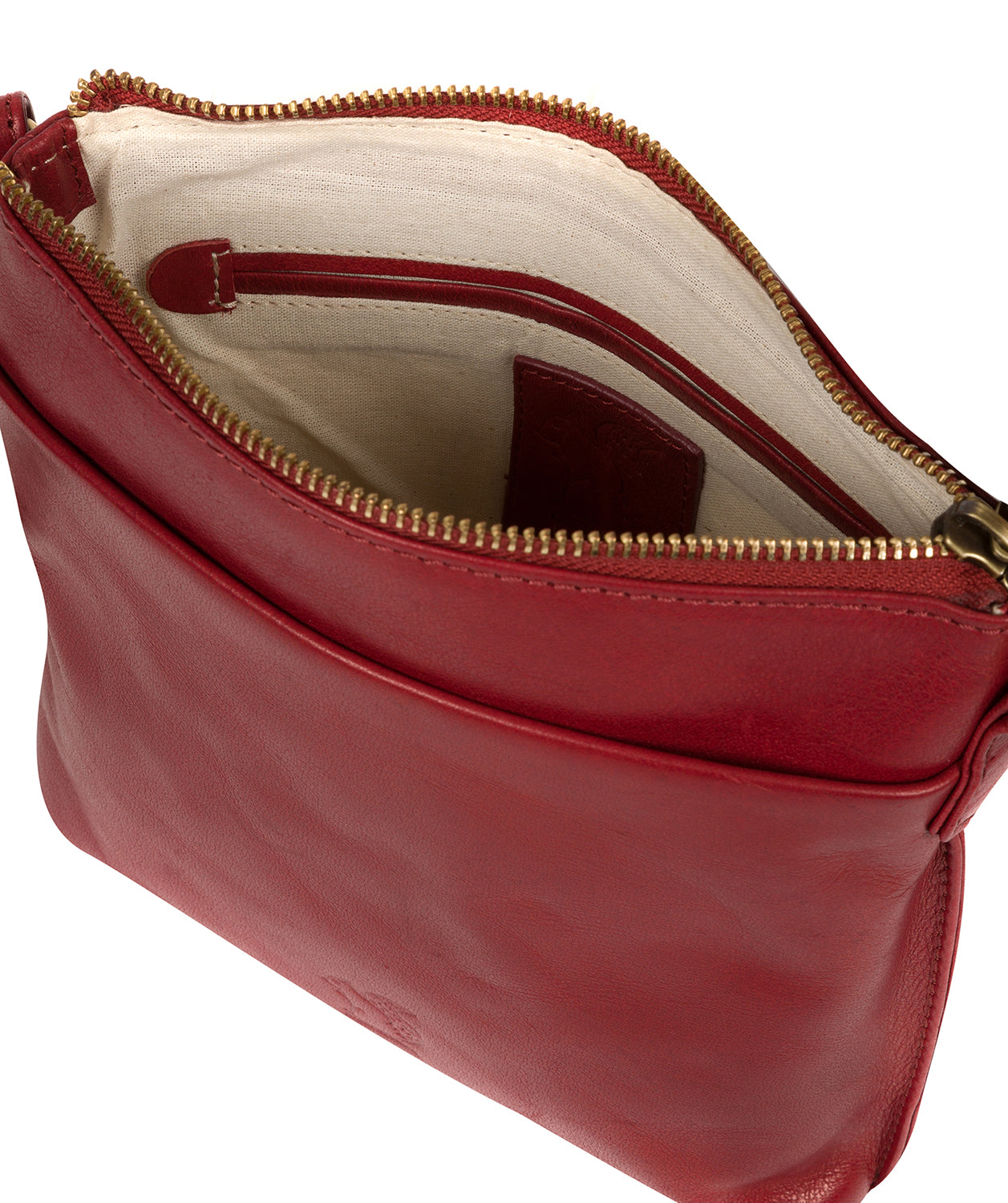 'Nikita' Chilli Pepper Leather Cross Body Bag image 4