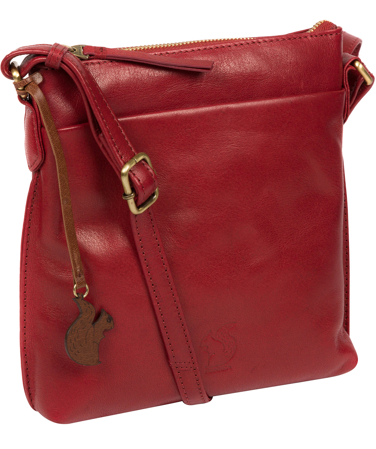 'Nikita' Chilli Pepper Leather Cross Body Bag image 5