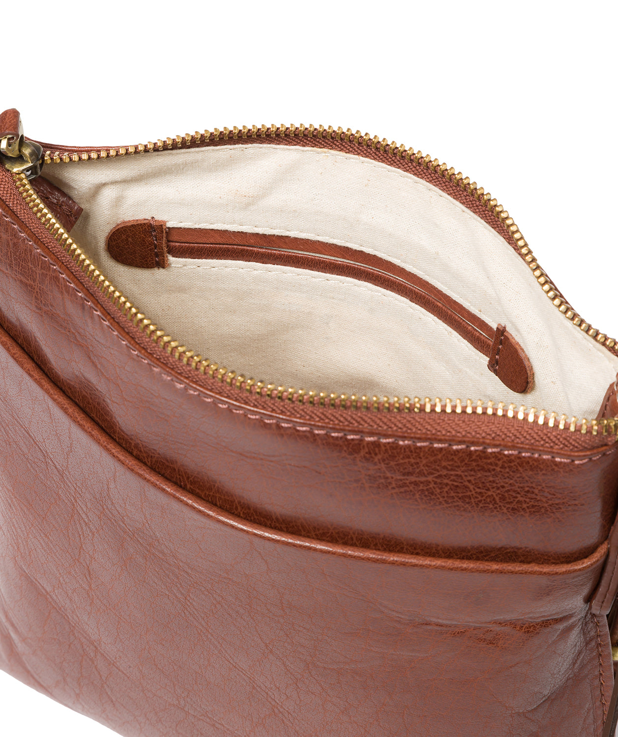 'Nikita' Conker Brown Leather Cross Body Bag