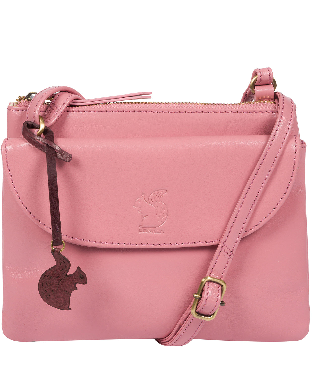 'Tillie' Blush Leather Cross Body Bag