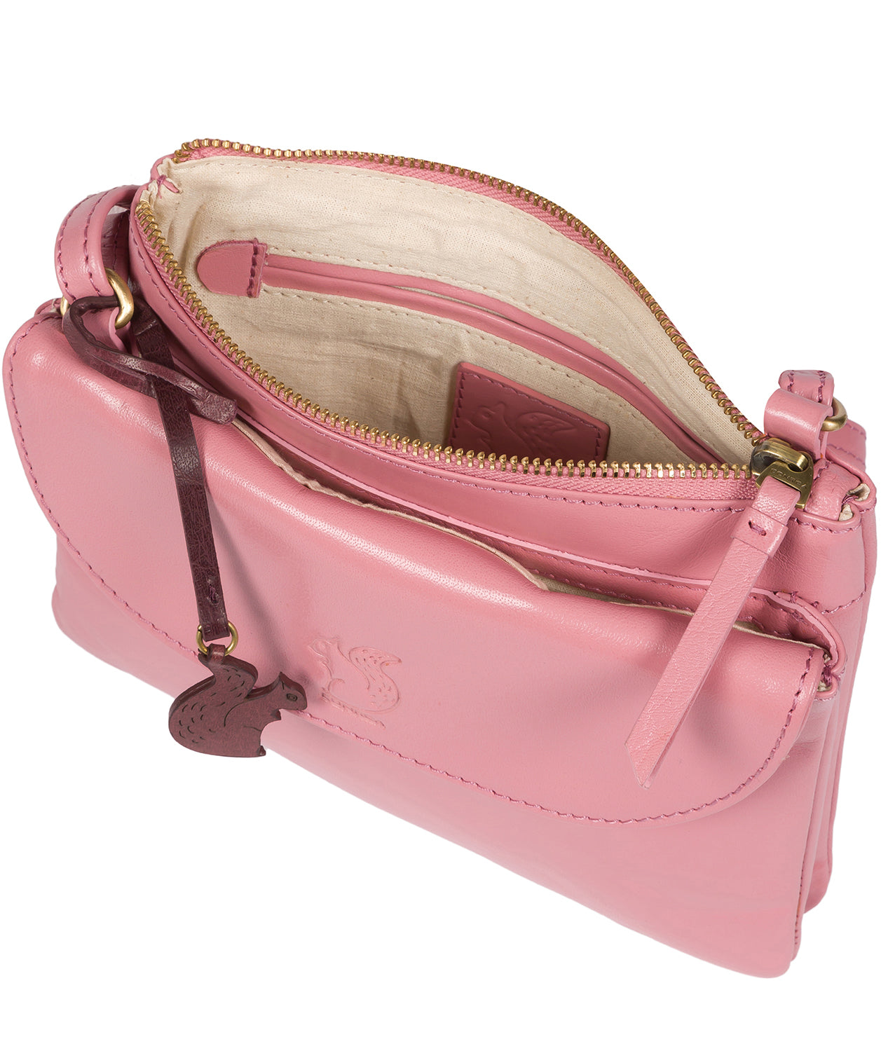 'Tillie' Blush Leather Cross Body Bag