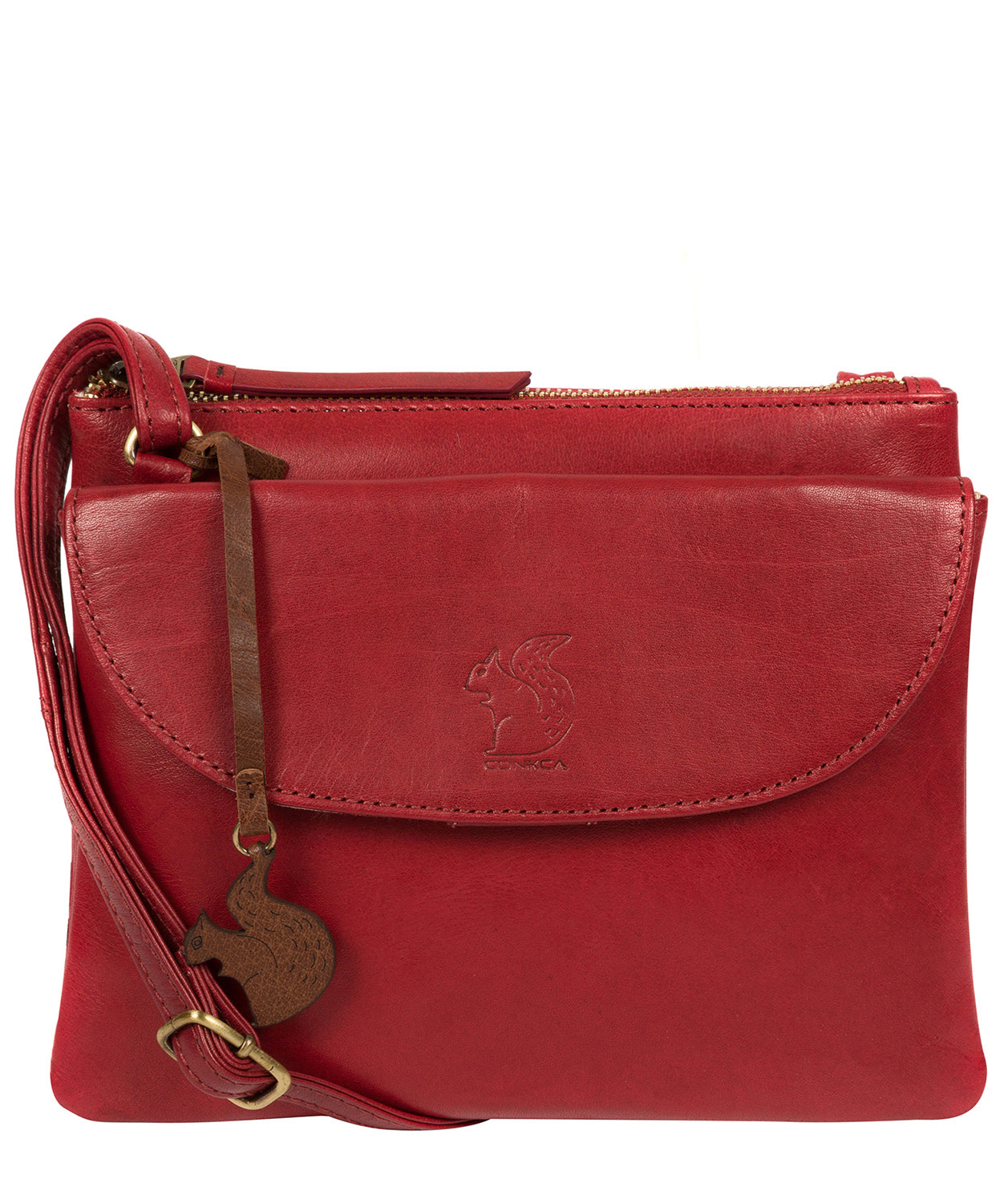 'Tillie' Chilli Pepper Leather Cross Body Bag image 1