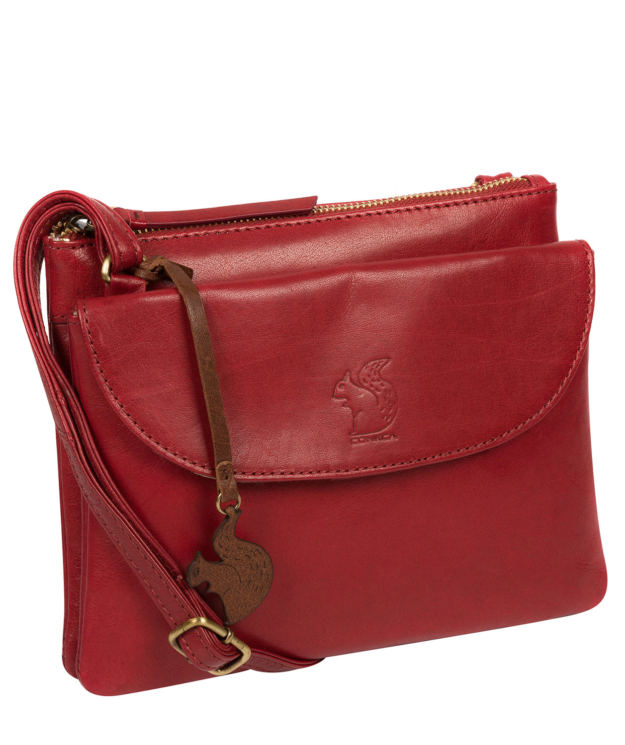 'Tillie' Chilli Pepper Leather Cross Body Bag image 5