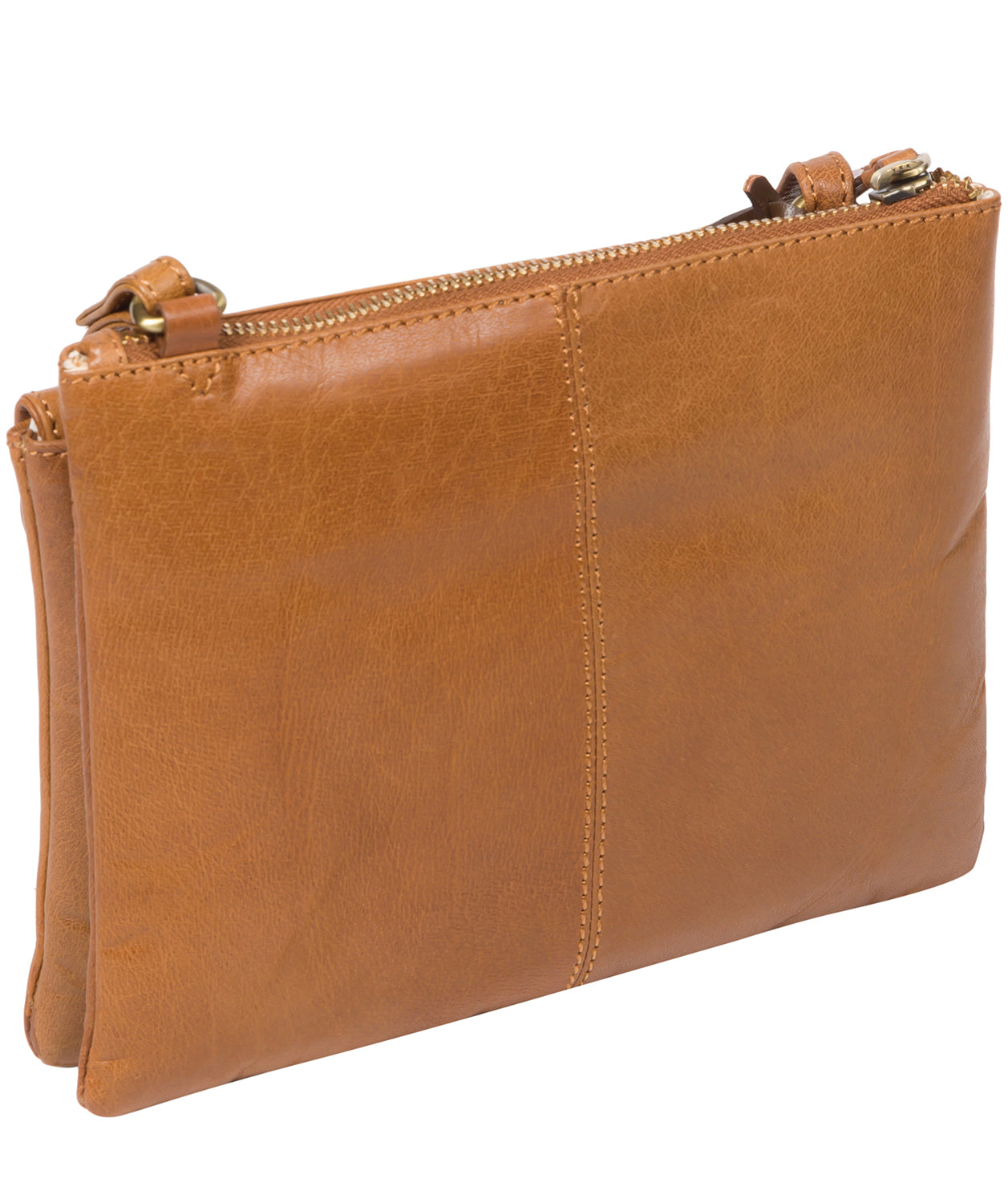 'Tillie' Dark Tan Leather Cross Body Bag