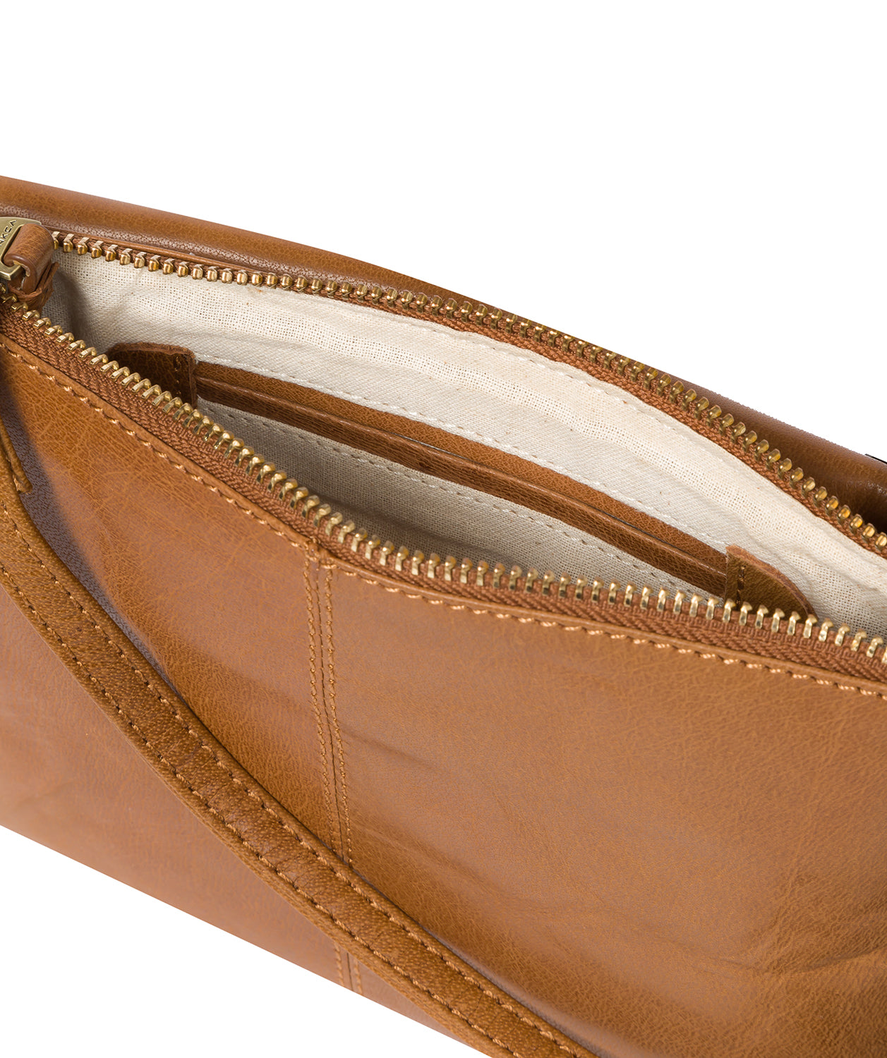 'Tillie' Dark Tan Leather Cross Body Bag