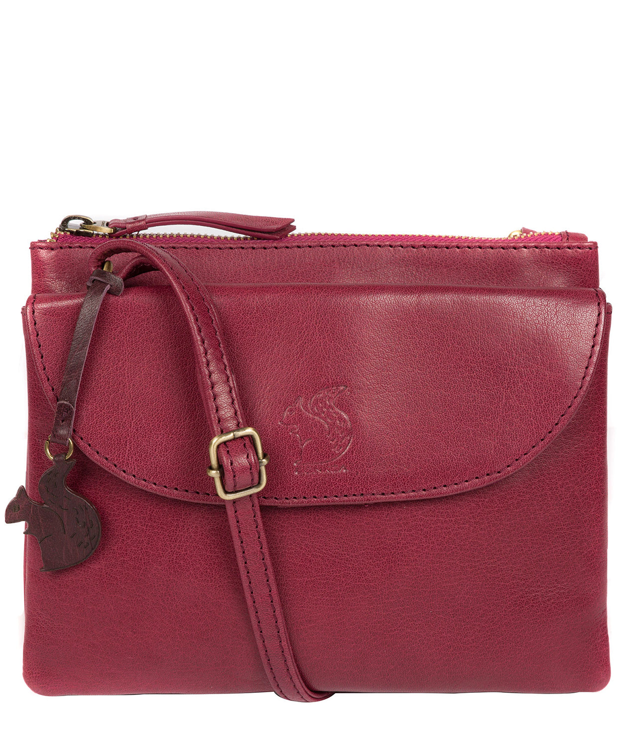 'Tillie' Orchid Leather Cross Body Bag image 1