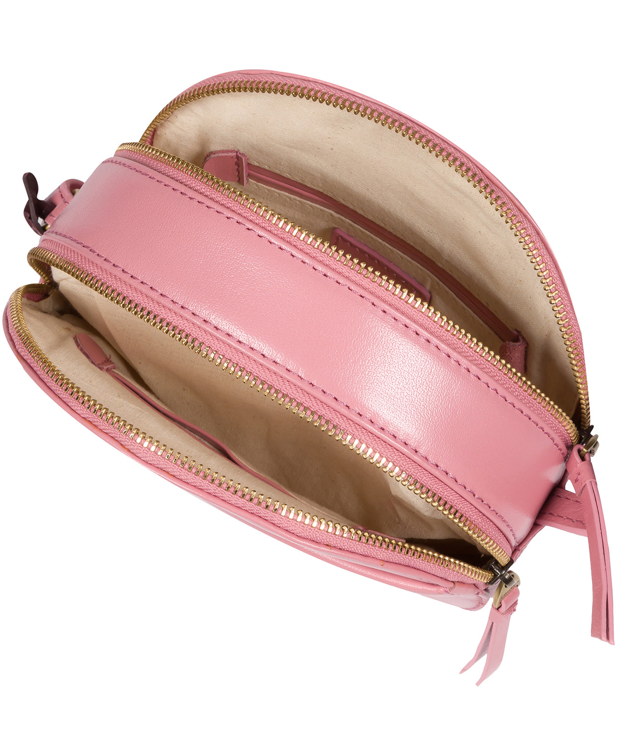 'Rolla' Blush Leather Cross Body Bag