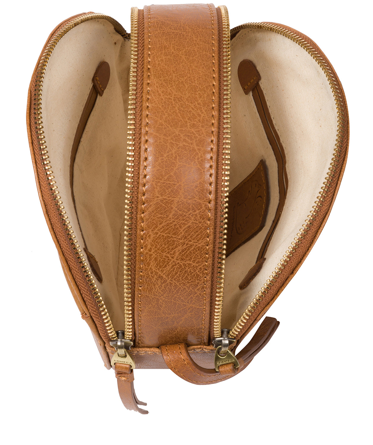 'Rolla' Dark Tan Leather Cross Body Bag