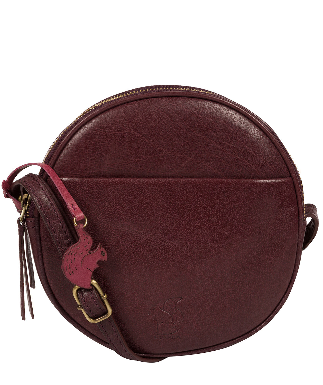 'Rolla' Plum Leather Cross Body Bag image 1