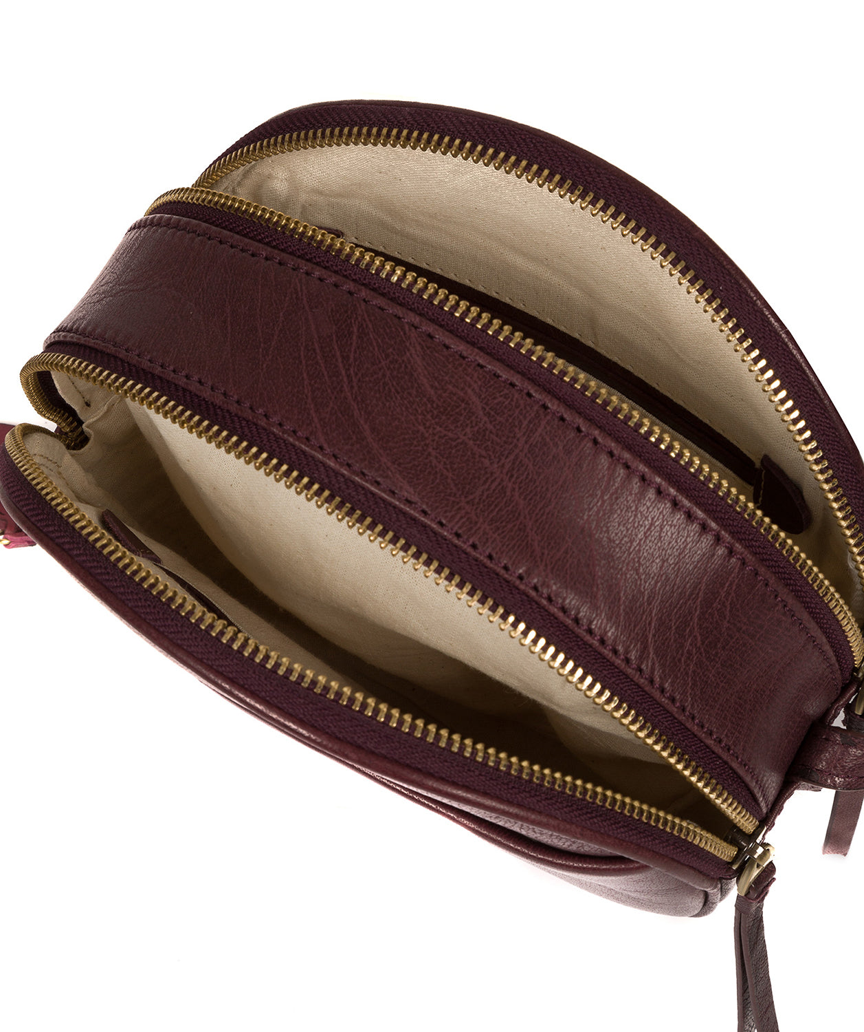 'Rolla' Plum Leather Cross Body Bag image 4