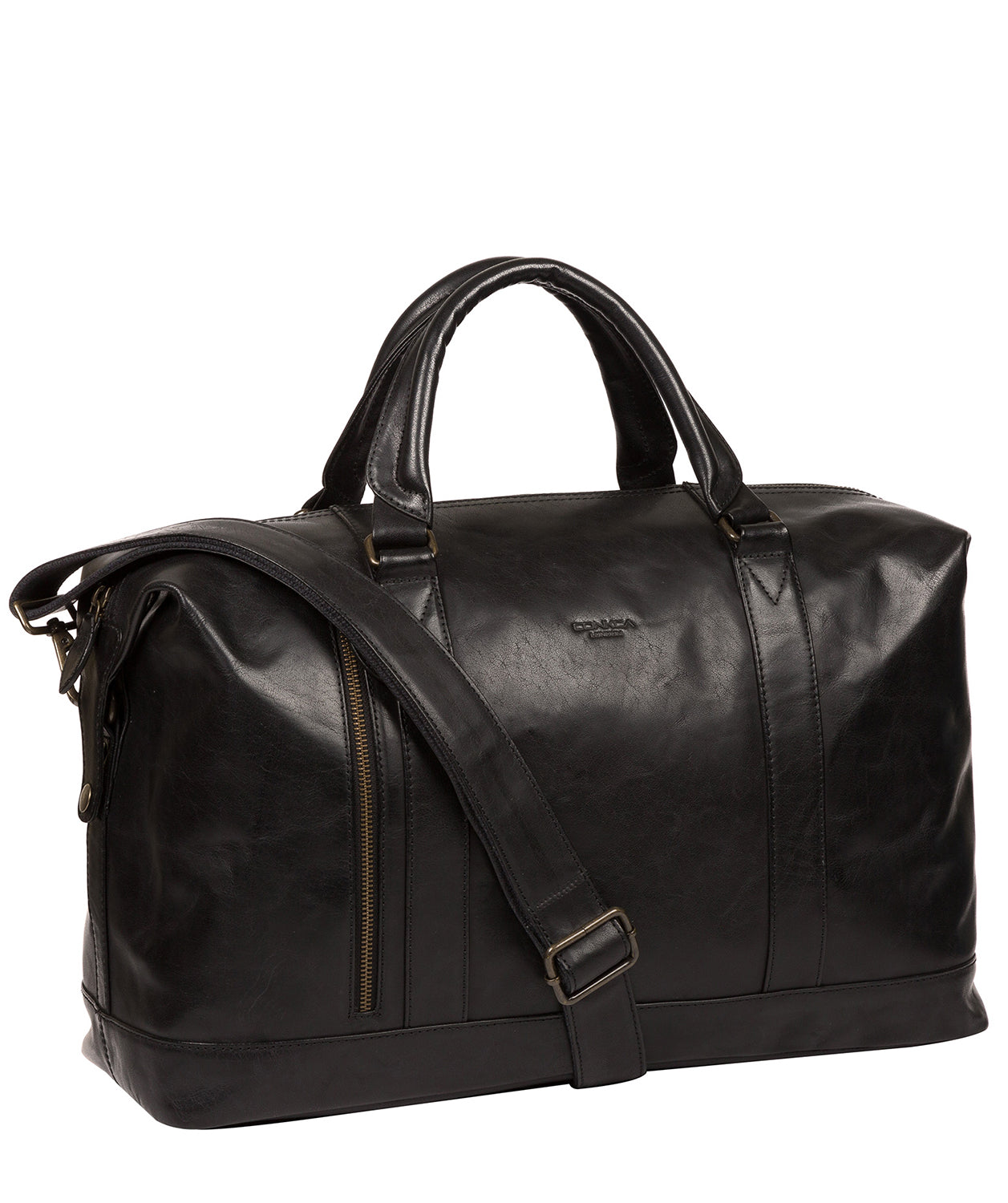 'Rivellino' Black Leather Holdall image 5