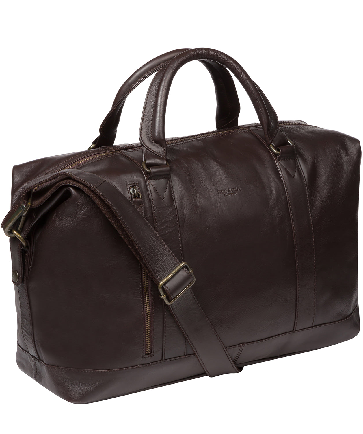 'Rivellino' Dark Brown Leather Holdall