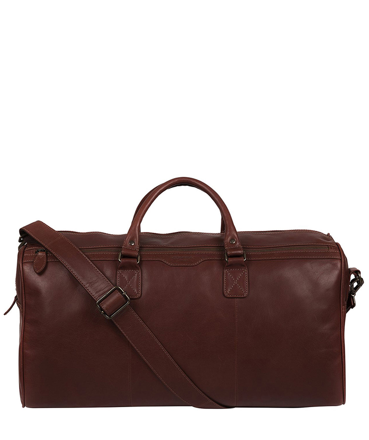 'Edu' Conker Brown Leather Holdall