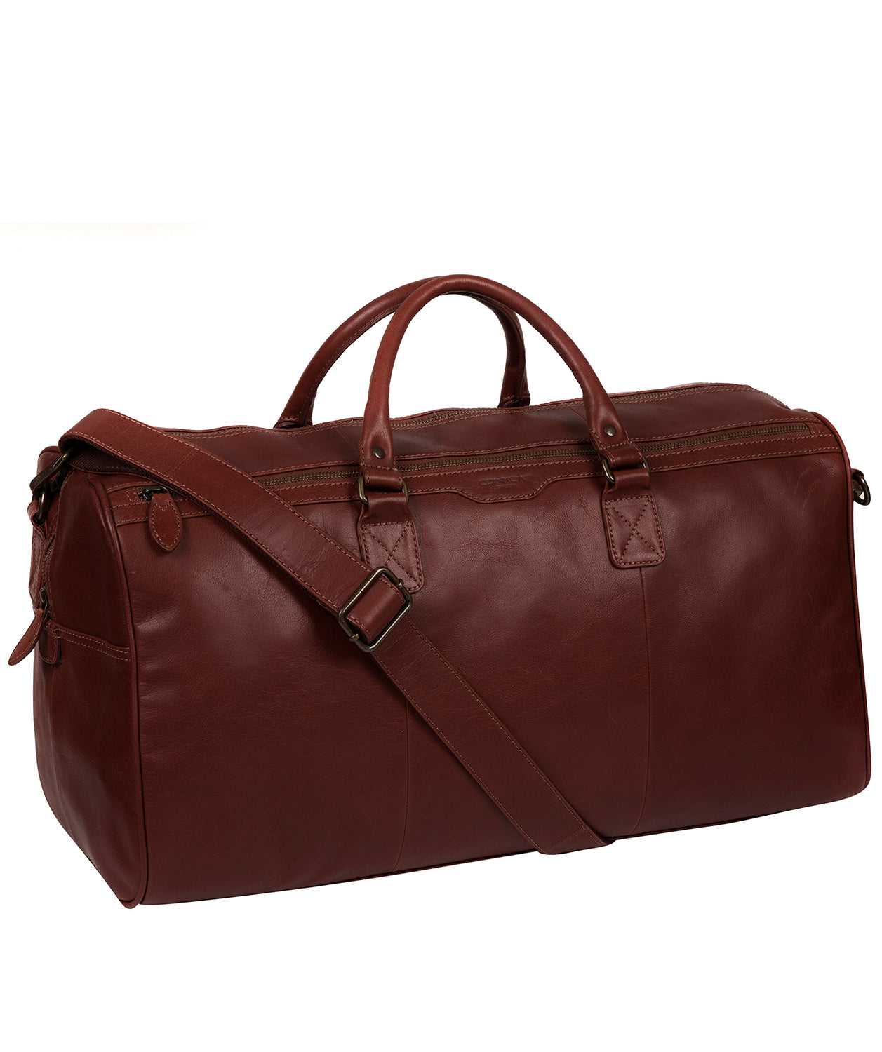 'Edu' Conker Brown Leather Holdall