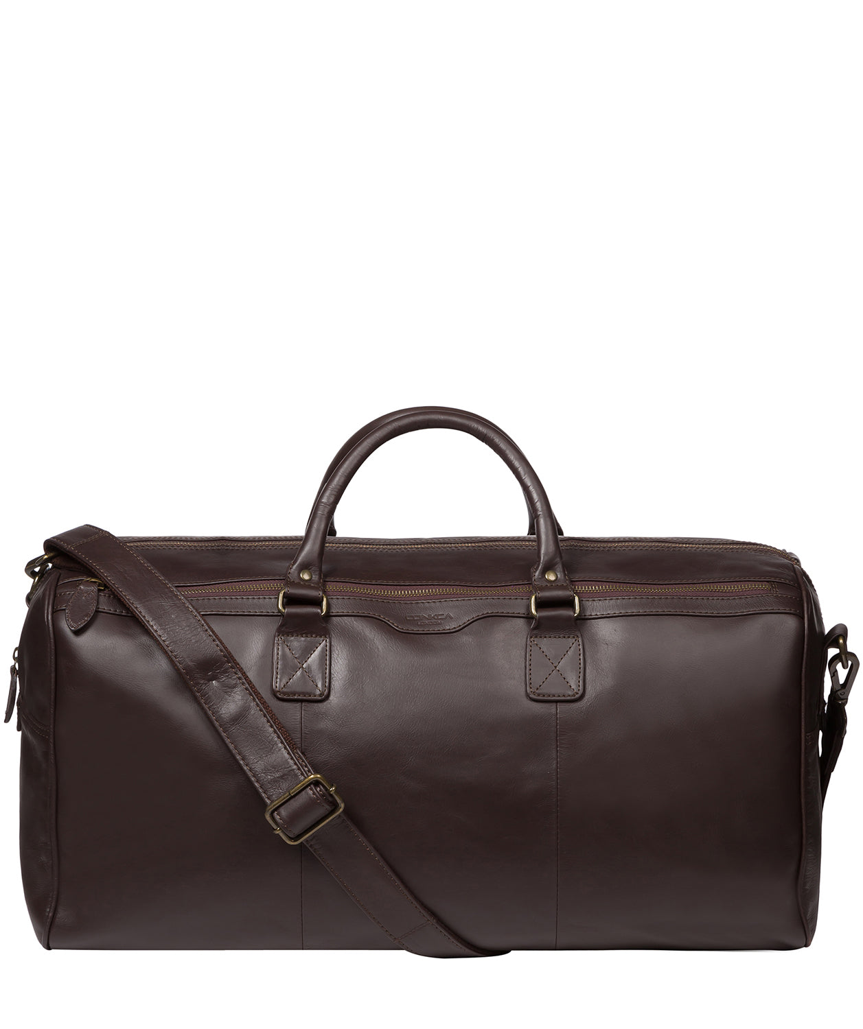 'Edu' Dark Brown Leather Holdall