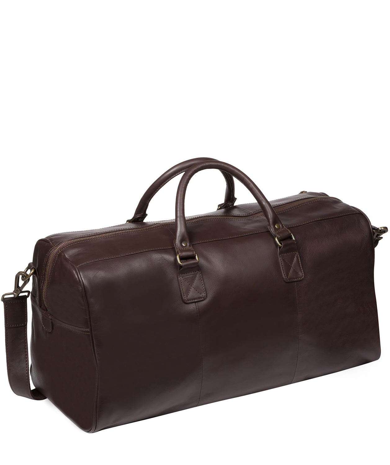 'Edu' Dark Brown Leather Holdall