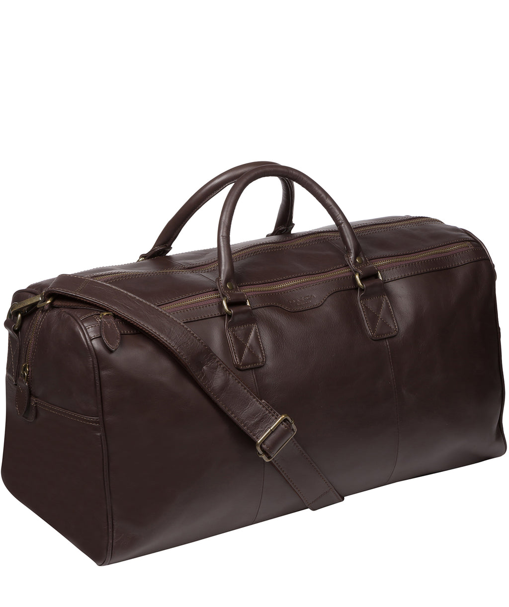 Brown Leather Holdall 'Edu' by Conkca London – Pure Luxuries London