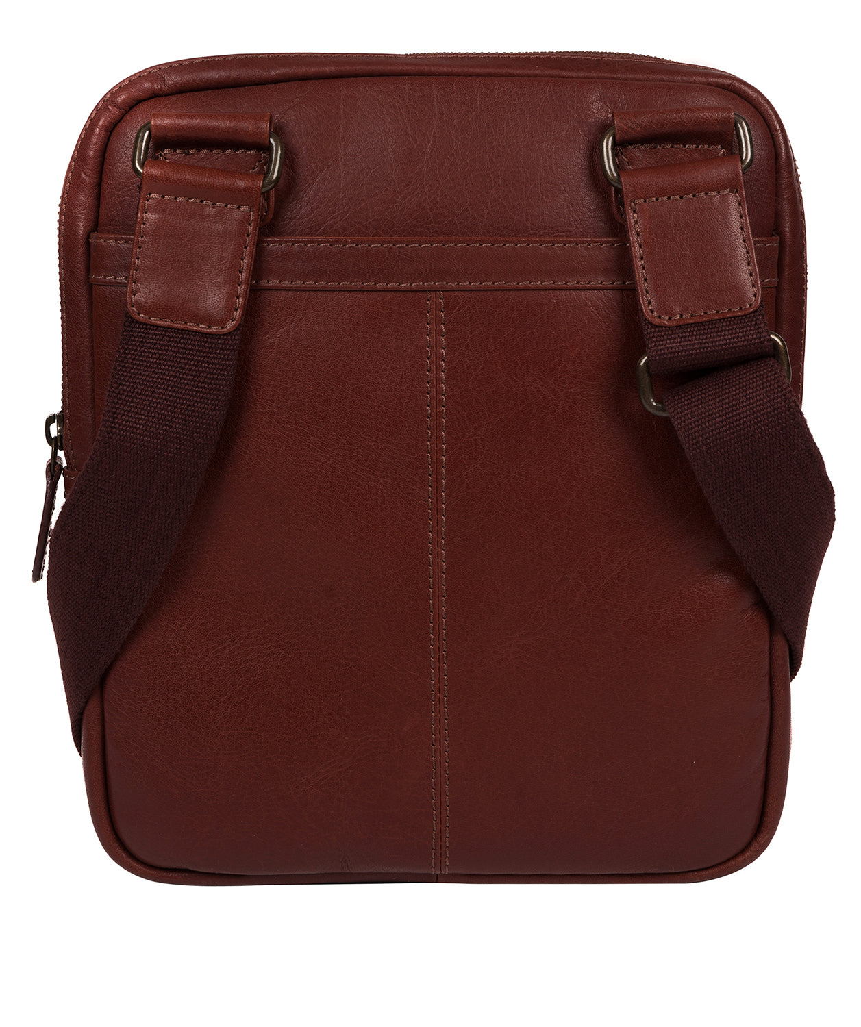 'Jairzinho' Conker Brown Leather Cross Body Bag