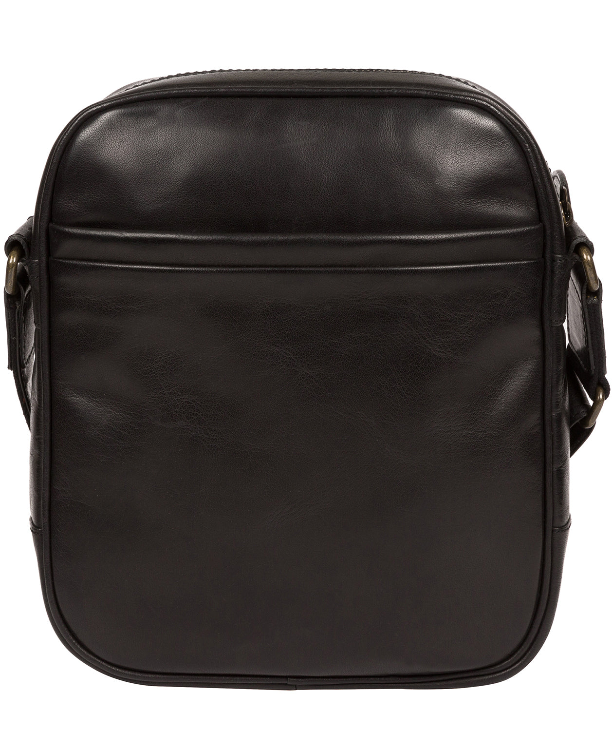 'Carlos' Black Leather Cross Body Bag Pure Luxuries London