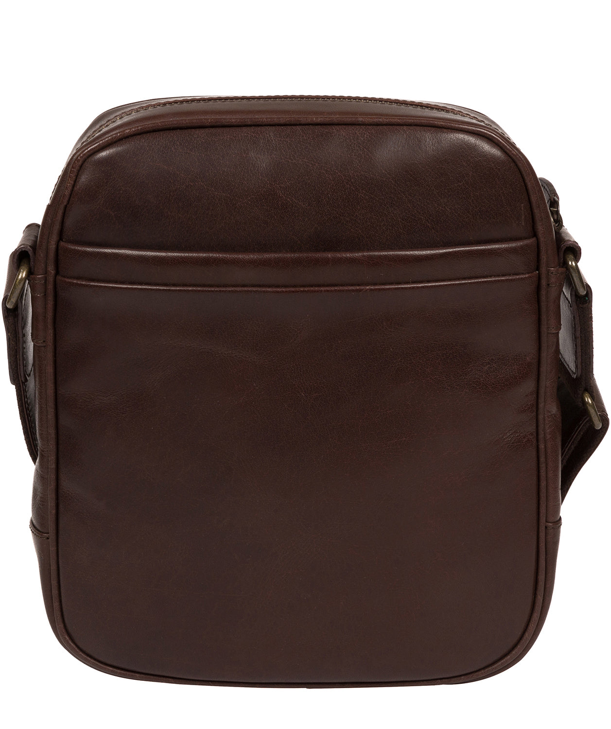 'Carlos' Dark Brown Leather Cross Body Bag image 3