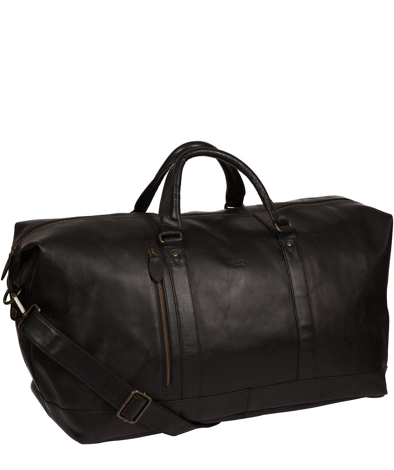 'Gerson' Black Leather Holdall image 5