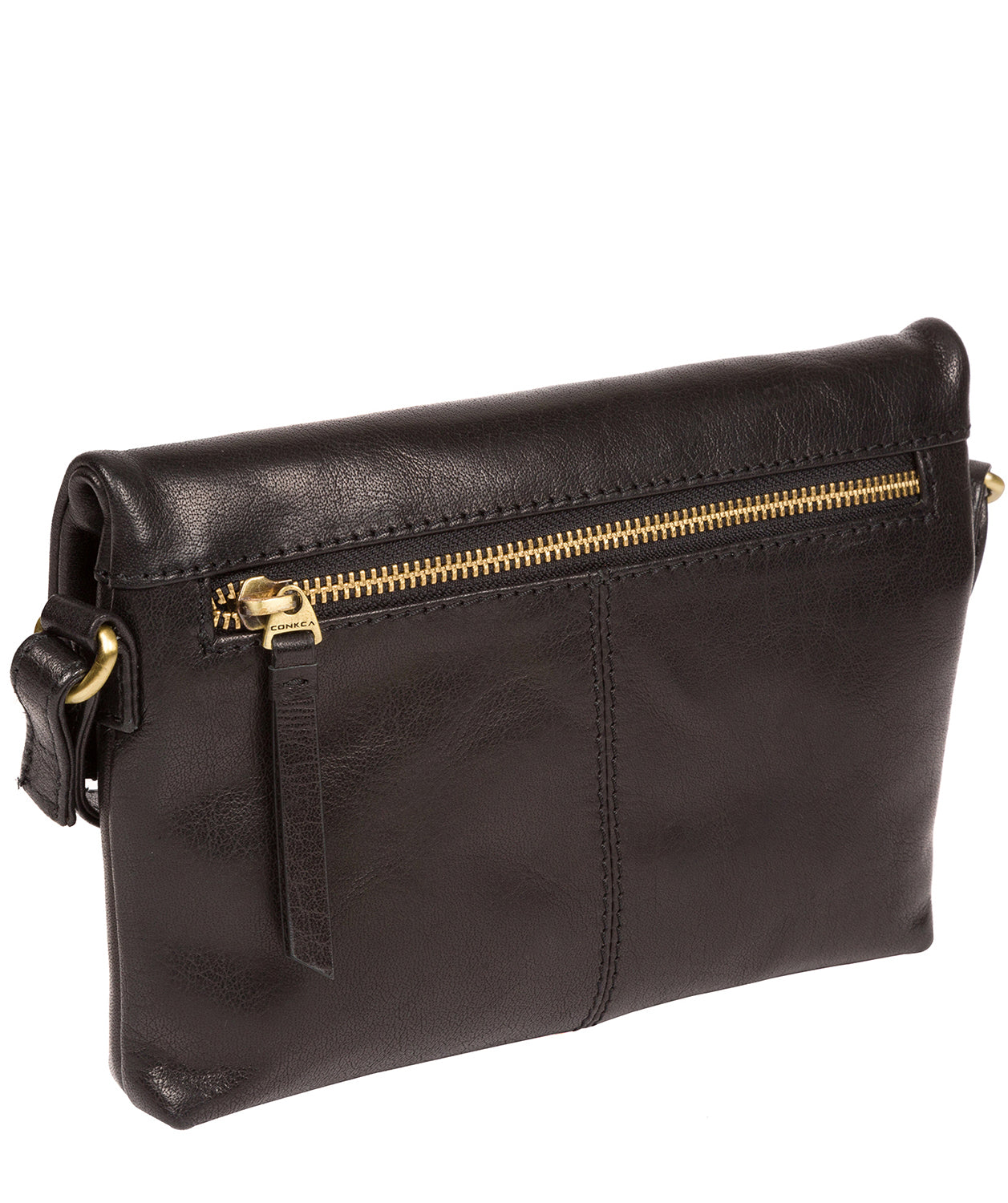 'Emin' Black Leather Cross Body Bag image 3