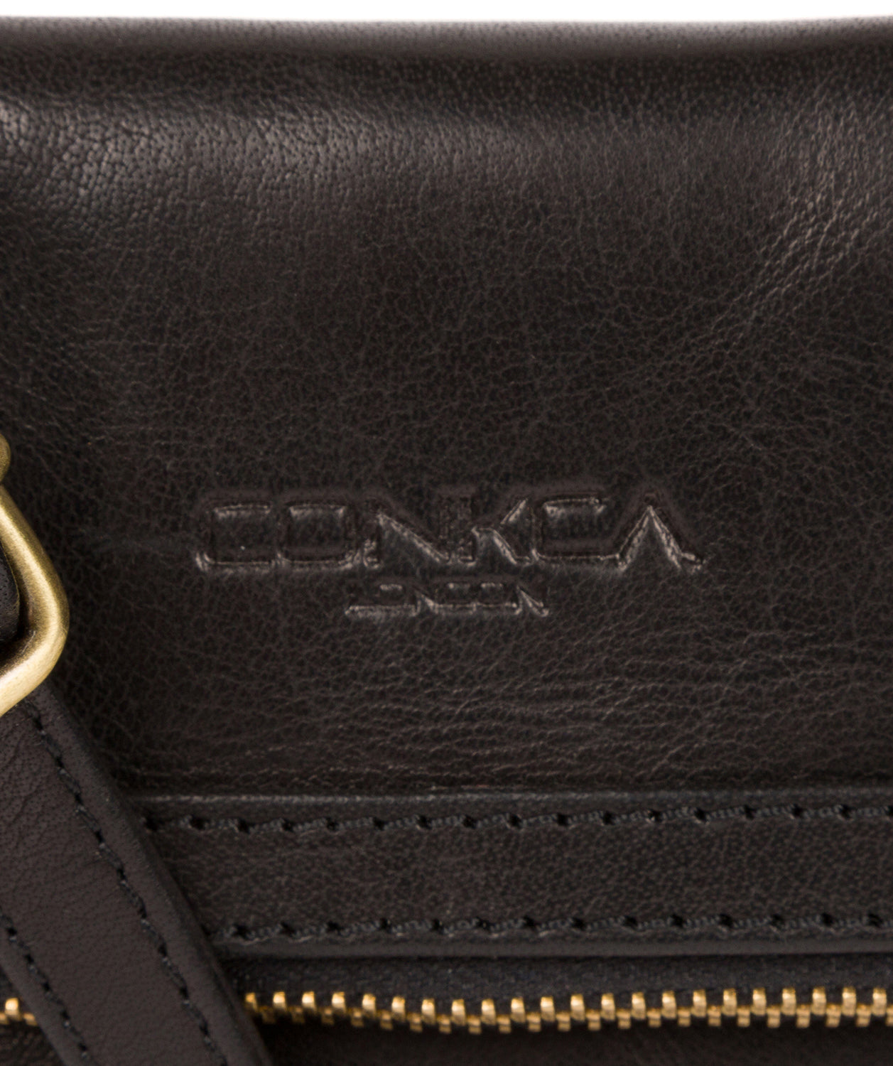 'Emin' Black Leather Cross Body Bag Pure Luxuries London