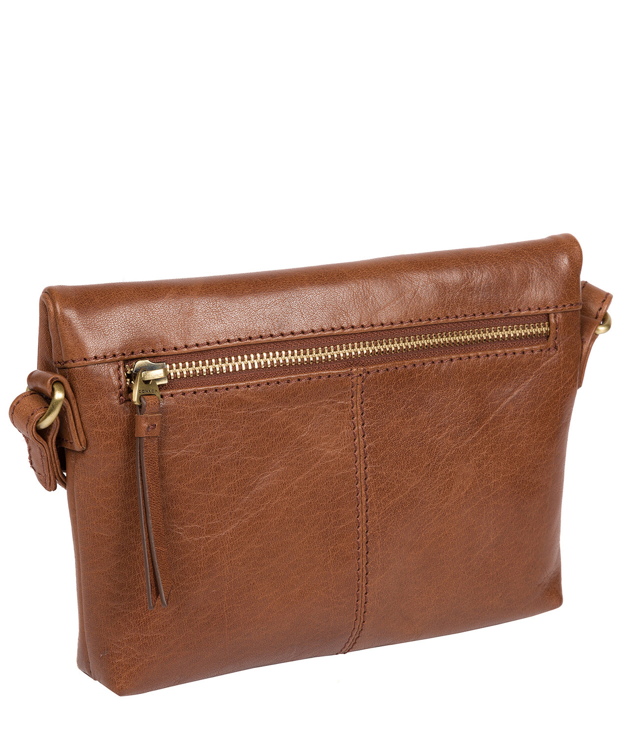 'Emin' Conker Brown Leather Cross Body Bag image 3