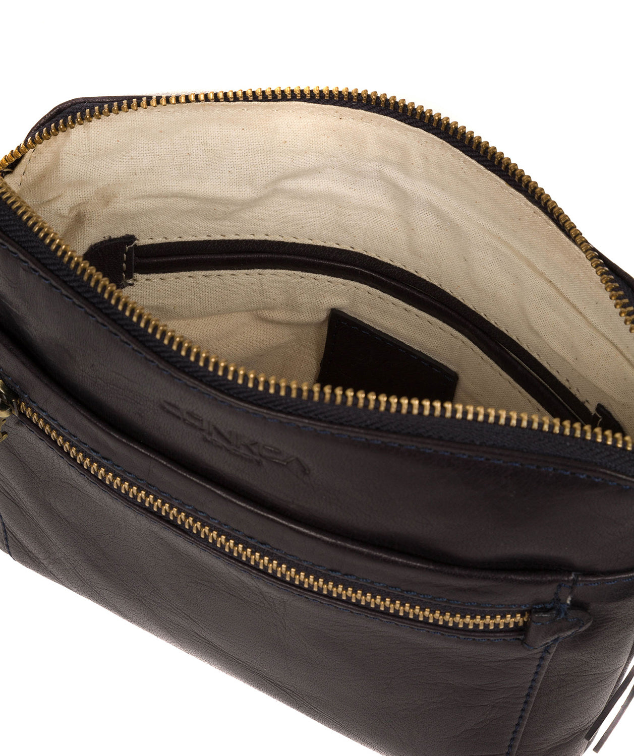 'Frida' Navy Leather Cross Body Bag image 4