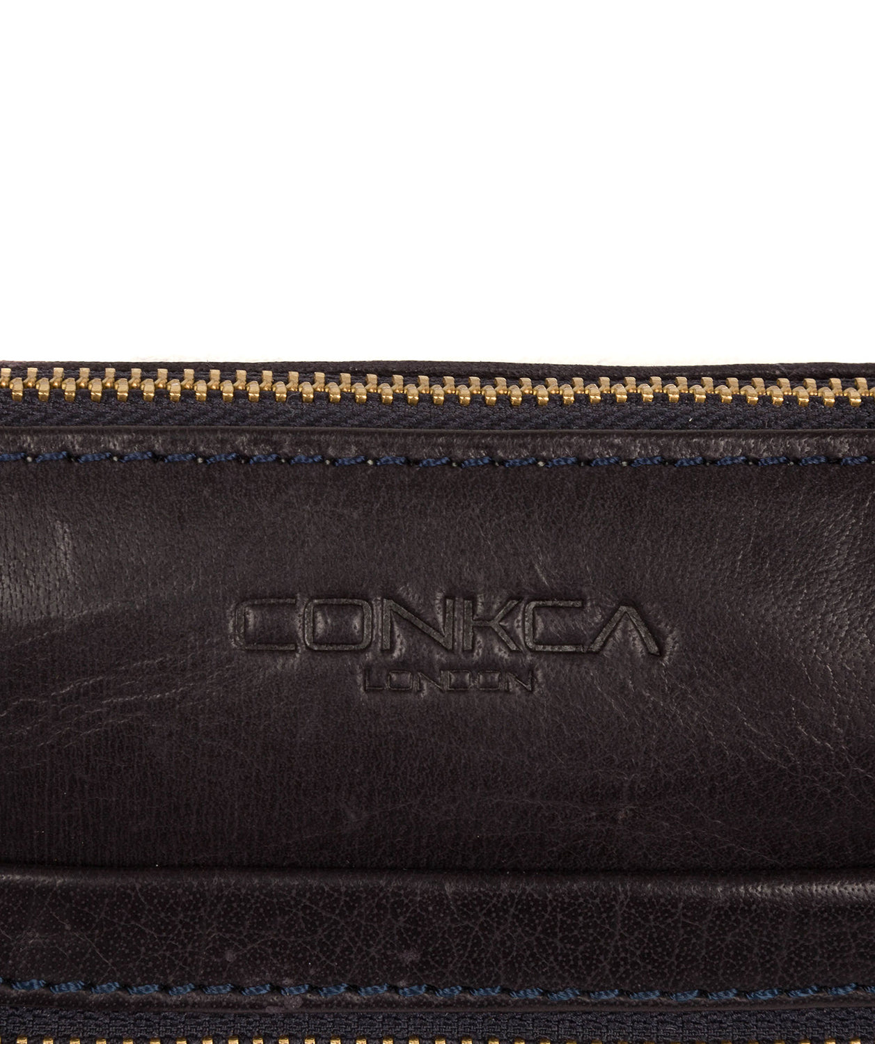 'Frida' Navy Leather Cross Body Bag image 6