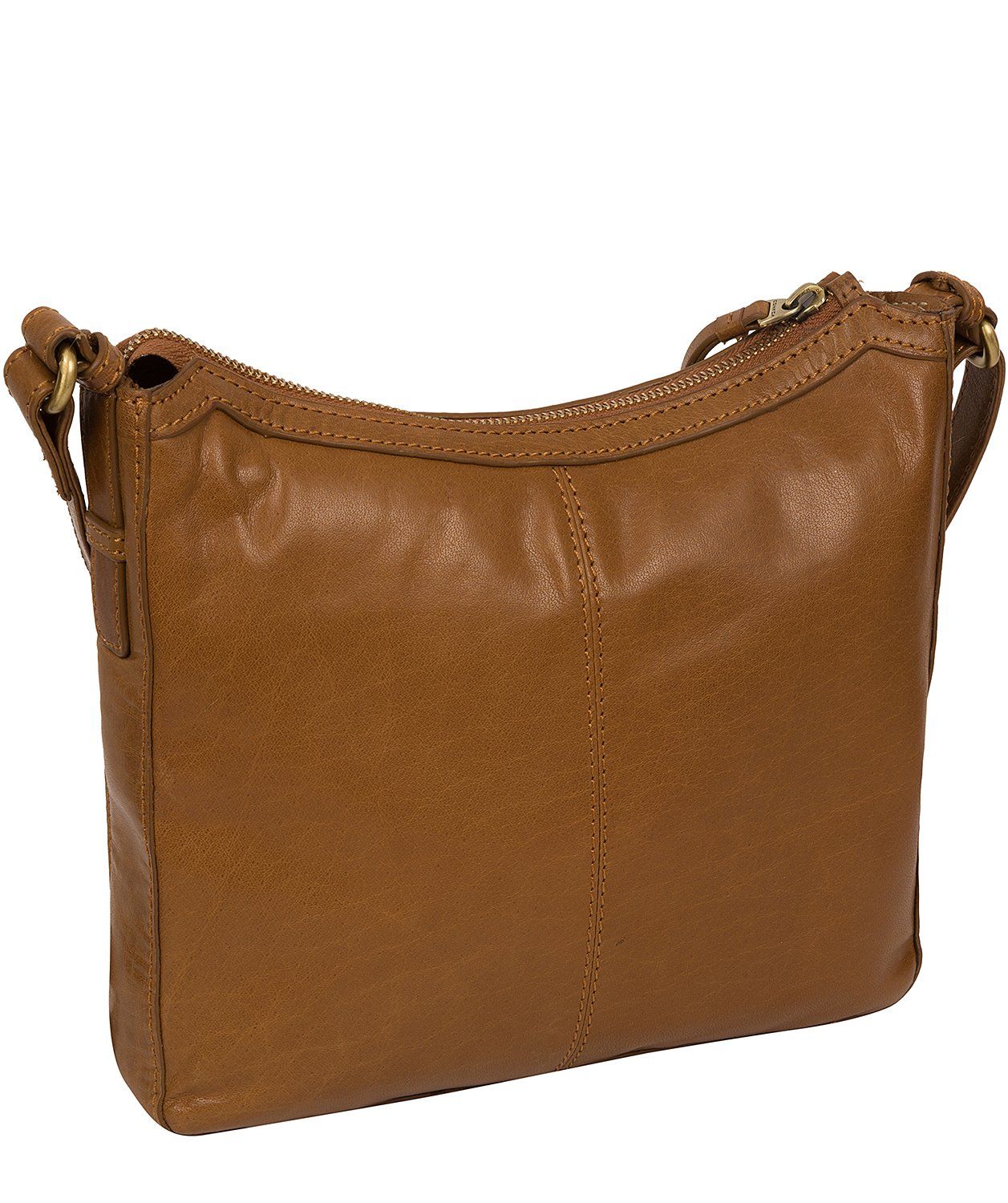 'Tamara' Dark Tan Leather Cross Body Bag