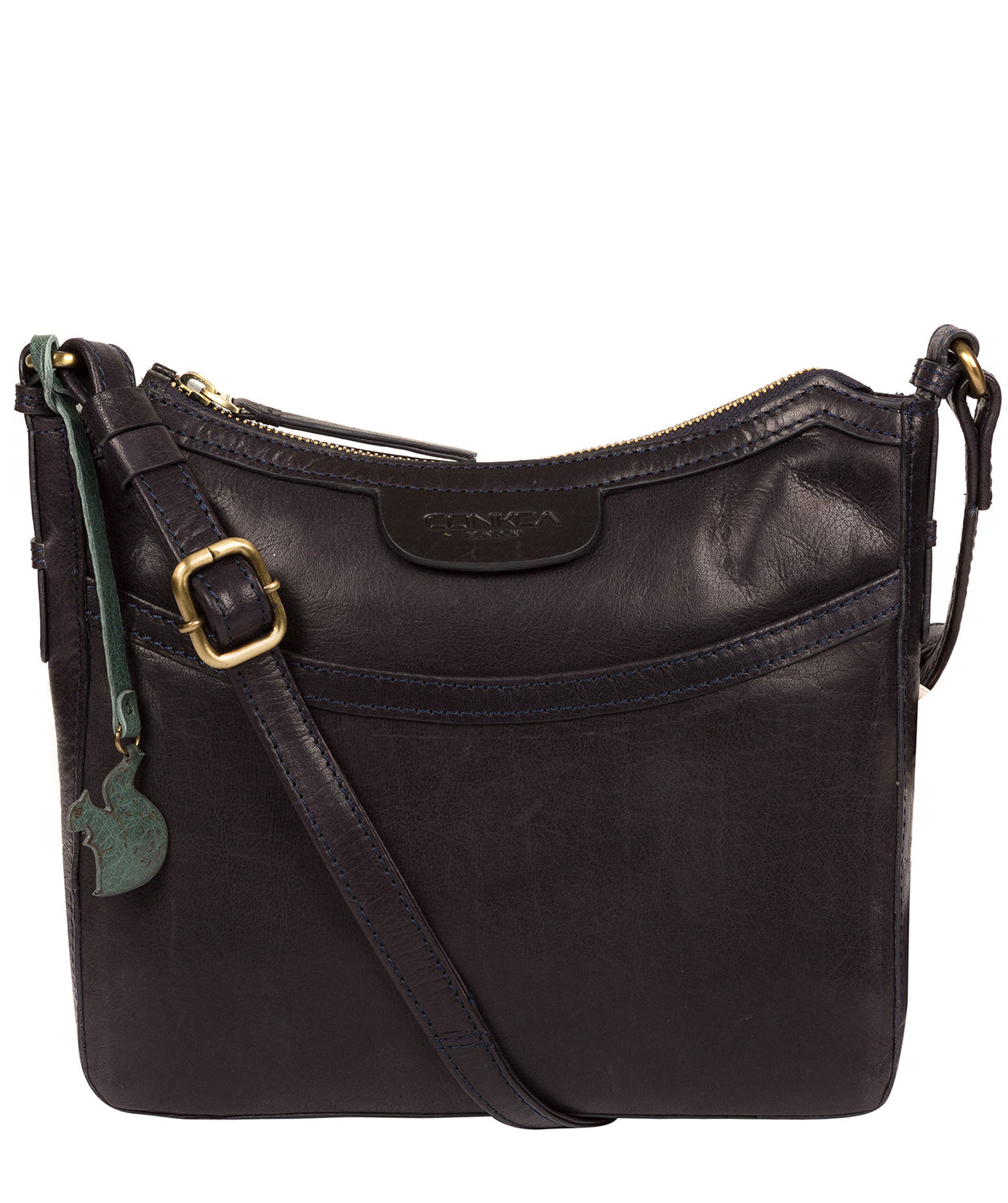 'Tamara' Navy Leather Cross Body Bag image 1