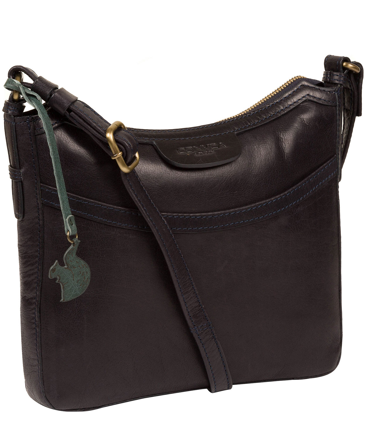 'Tamara' Navy Leather Cross Body Bag image 5