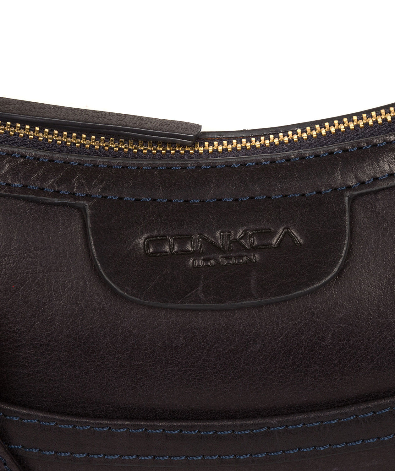 'Tamara' Navy Leather Cross Body Bag image 6