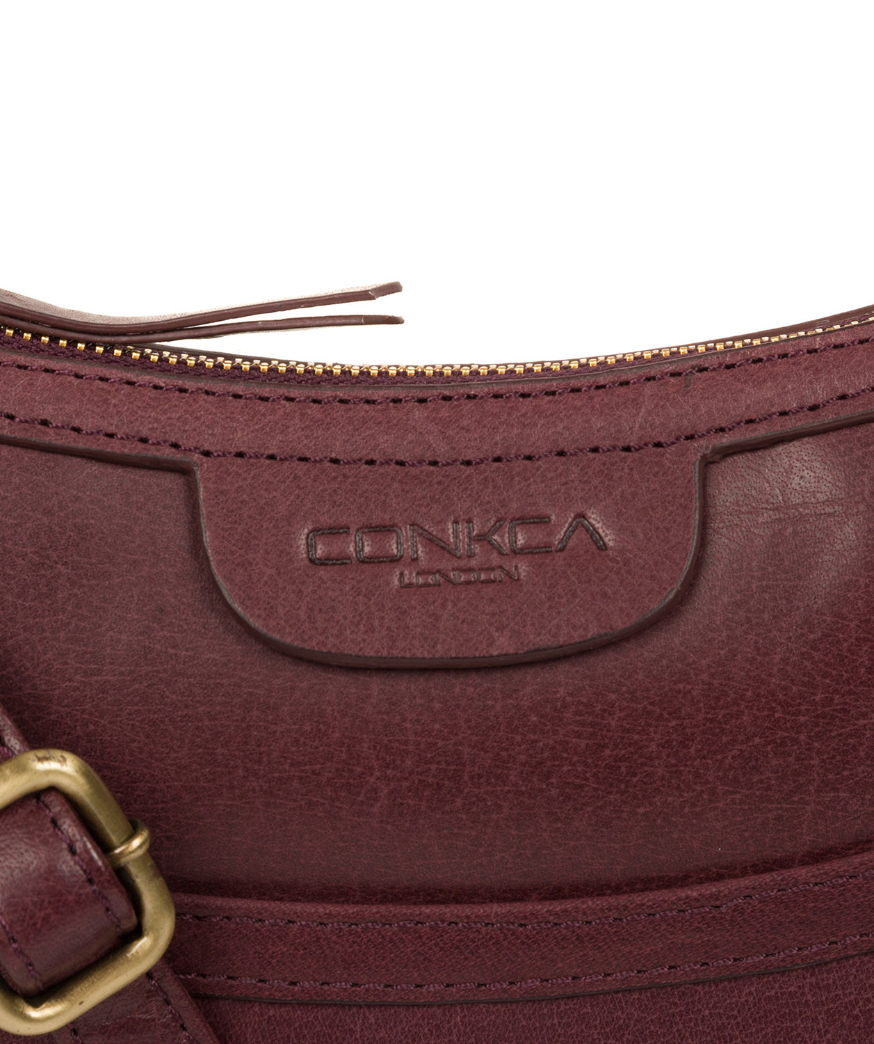 'Tamara' Plum Leather Cross Body Bag image 6