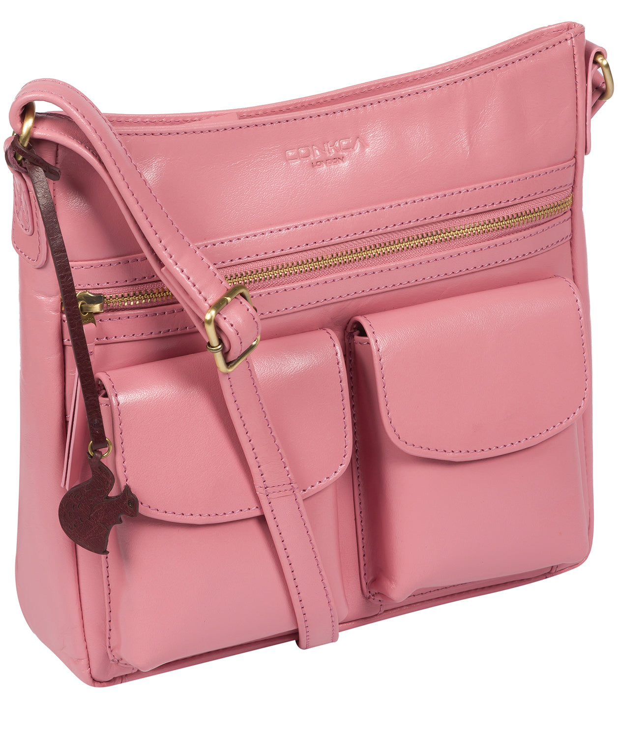 'Bon' Blush Leather Cross Body Bag