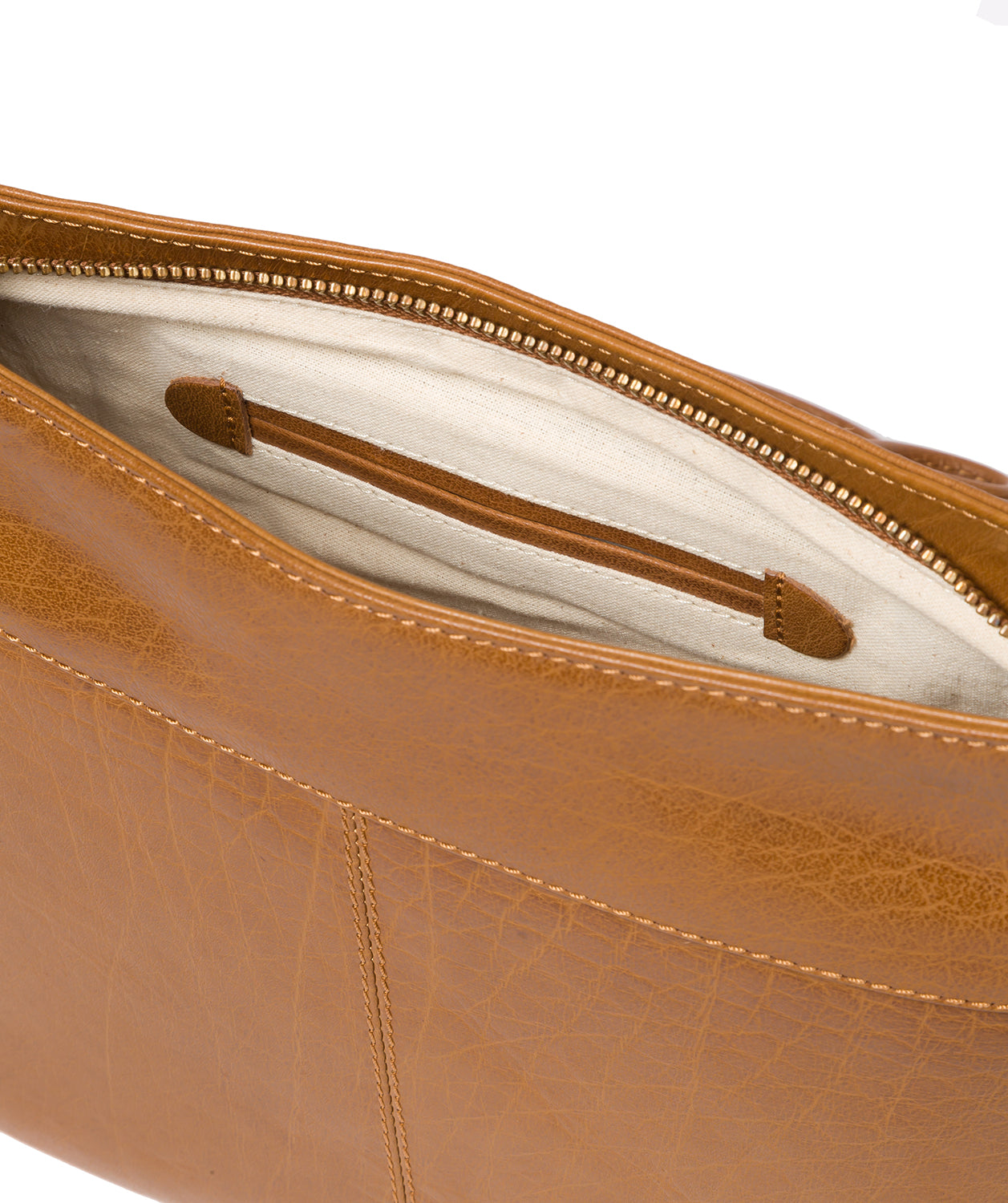 'Bon' Dark Tan Leather Cross Body Bag