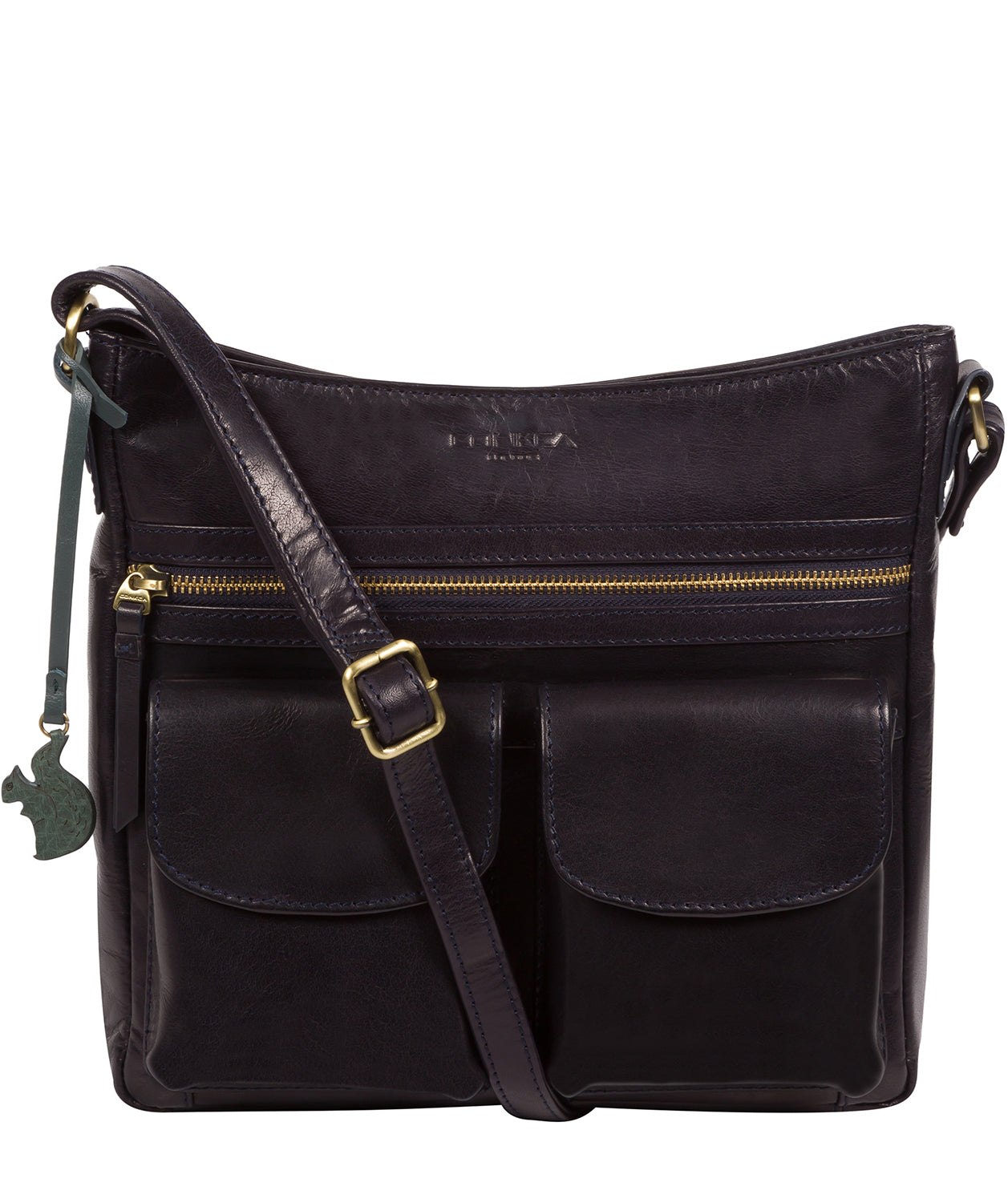 'Bon' Navy Leather Cross Body Bag