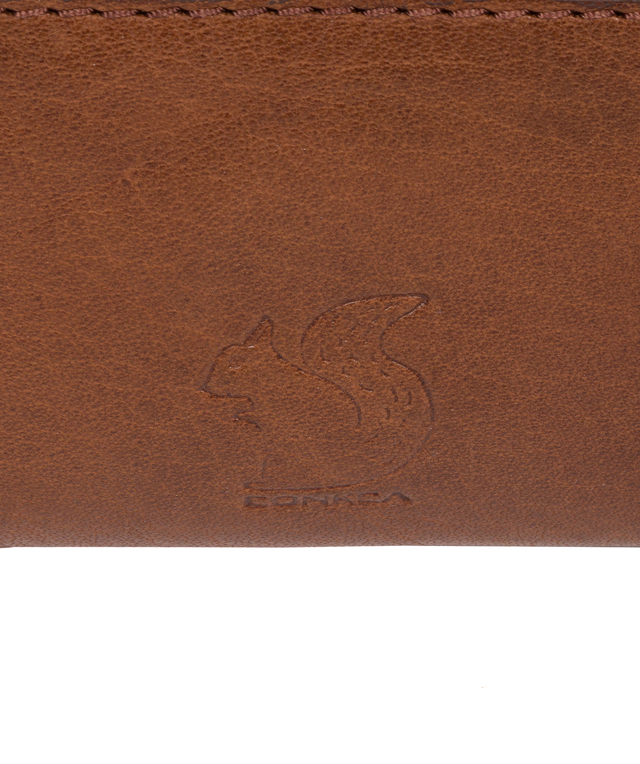 'Aswana' Conker Brown Leather Clutch Bag image 5