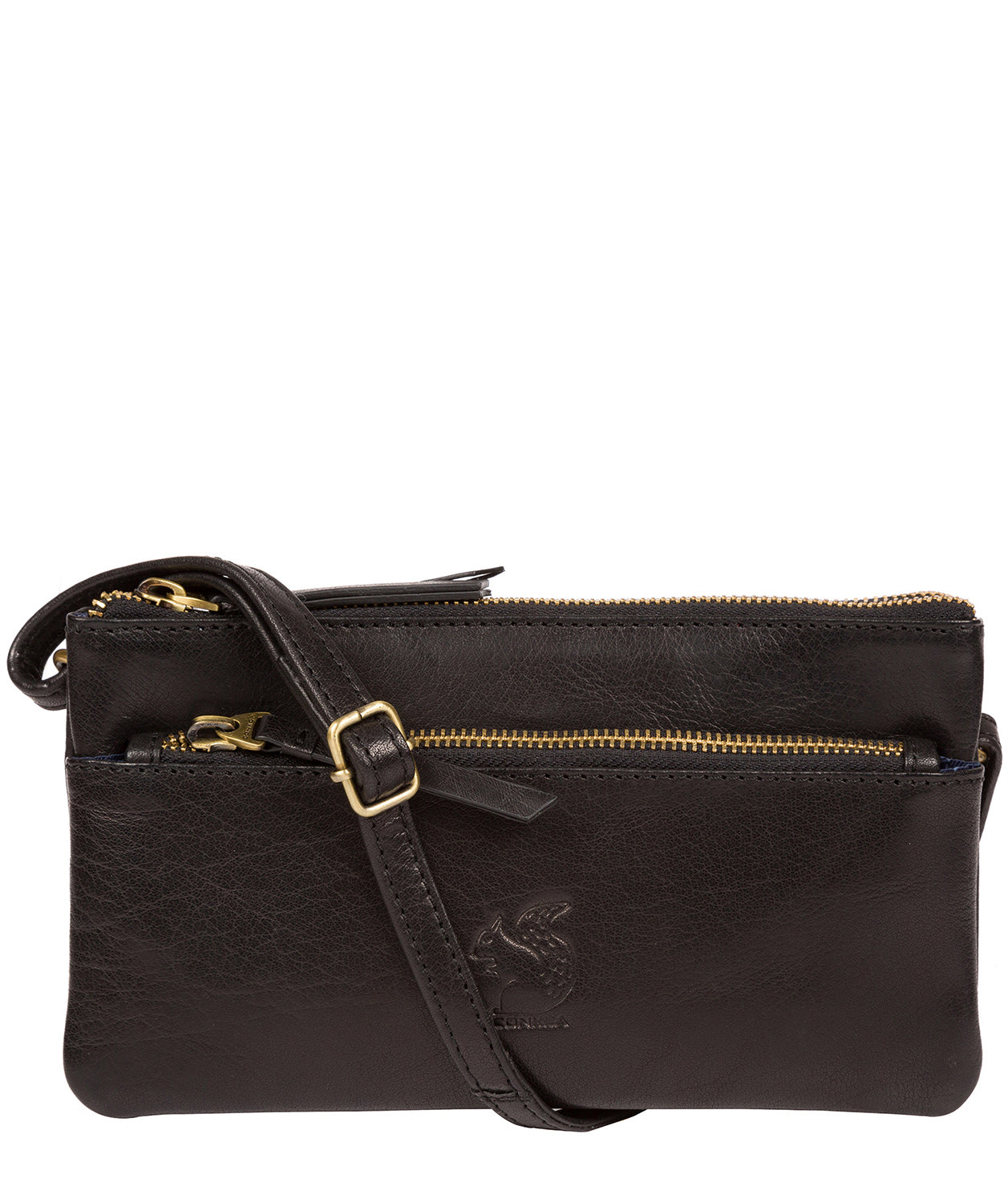 'Carrilo' Black Leather Cross Body Bag image 1