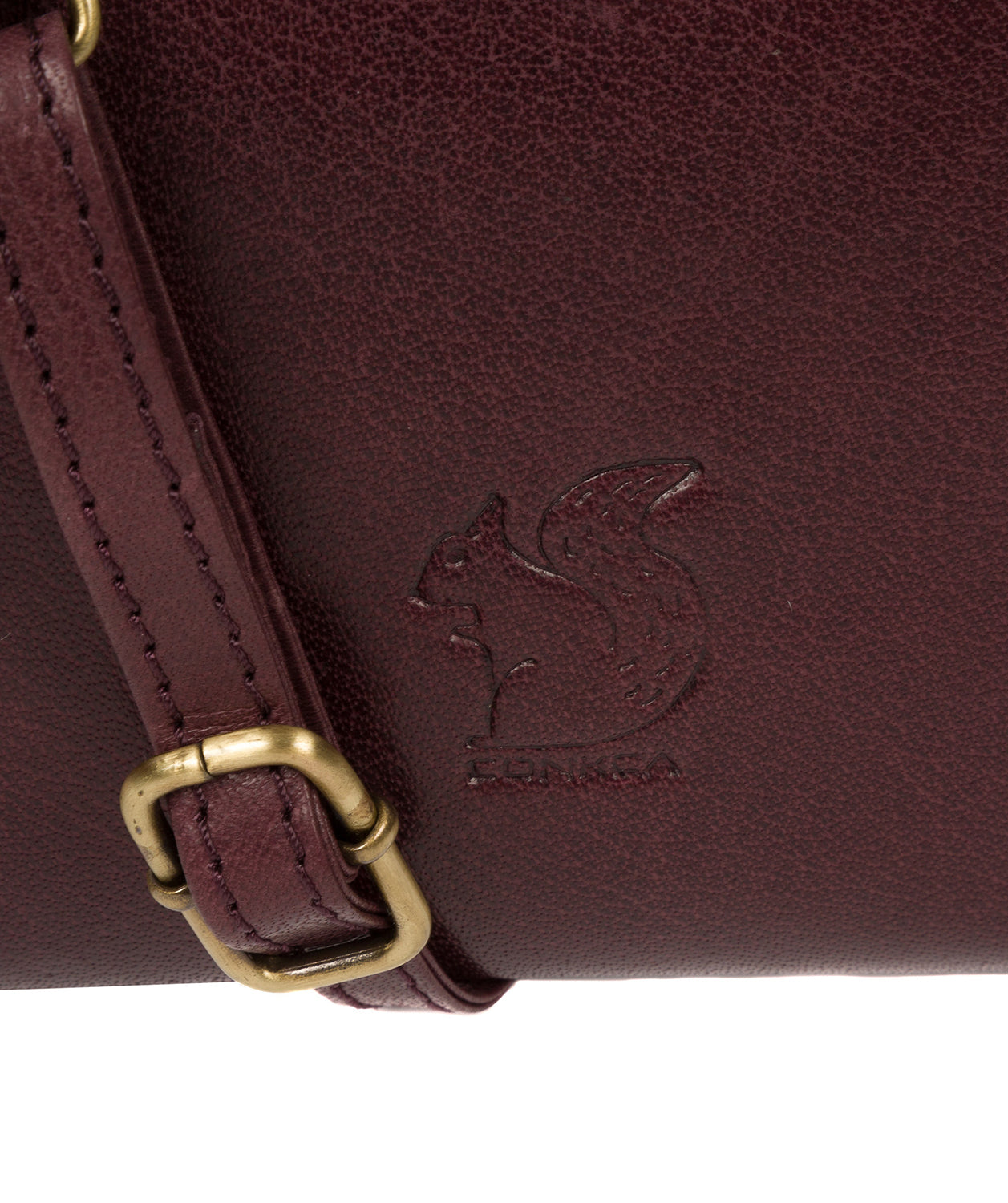 'Senga' Plum Leather Clutch Bag image 6